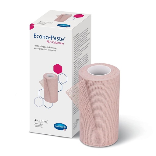 [BRSWKFQDAQDQK2D4] Hartmann 47410000 Econo-Paste Conforming Zinc-Oxide Paste Bandage with Calamine, Latex-Free, 4" Width, 10 yd. Length (Pack of 12)