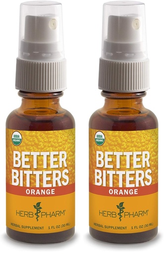 [BRSRO2Q5DJ5QEELJ] Herb Pharm Better Bitters Certified Organic Digestive Bitters, Orange, 1 Ounce (Pack of 2)