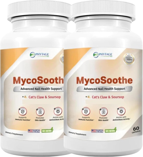 [BRSROAIPOBYA43AZ] MycoSoothe Advanced Hair, Skin, Nail & Immunity Support Formula - 2 Pack