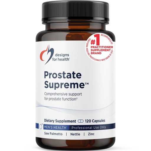[BRSWIB36CIAWGALM] Designs for Health Saw Palmetto Prostate Supplement for Men - Prostate Supreme with Saw Palmetto, DIM, Vitamins, Nettle, Zinc + Chrysin - Non-GMO, Soy Free (120 Capsules)