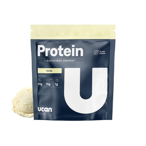 [BRSWYCYQAVYWEADU] UCAN Energy + Plant Protein Powder - Vegan Plant Based Protein 20g Pea Protein with Amino Acids EAAs & BCCAs - Keto Protein Powder - No Added Sugar, Gluten-Free - Vanilla - 12 Servings