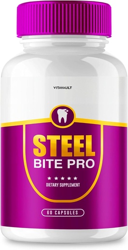 [BRSROCABDMBQ2FDD] (1 Pack) Steel Bite Pro for Teeth and Gum Repair, Authentic Steel Bite Pro Supplement, Dental Health Support Capsule, Zephyr Organics, One Bottle