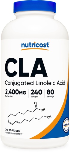 [BRSWKGYPAV6GK2AZ] Nutricost CLA (Conjugated Linoleic Acid) 800mg, 240 Softgels