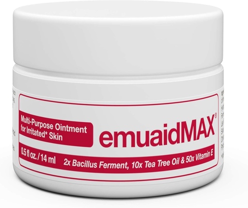 [BRSRMBQYOYCGMCD6] EMUAID EMUAIDMAX Ointment for Itchy Skin, Maximum Strength Treatment for Athlete's Foot, Psoriasis, Jock Itch, Rash, Eczema, Cold Sores, Blisters, and Yeast Infection, 0.5oz