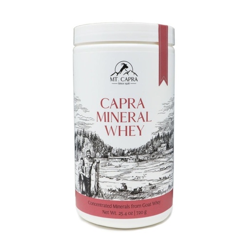 [BRSWIYQQCJYA23TY] Mt. Capra Mineral Whey | A Whole Food, Bio-Available Mineral/Electrolyte Powder Supplement from Goat Milk Whey, Rich in Potassium, Alkalizing | 28 Servings - 25.4 oz