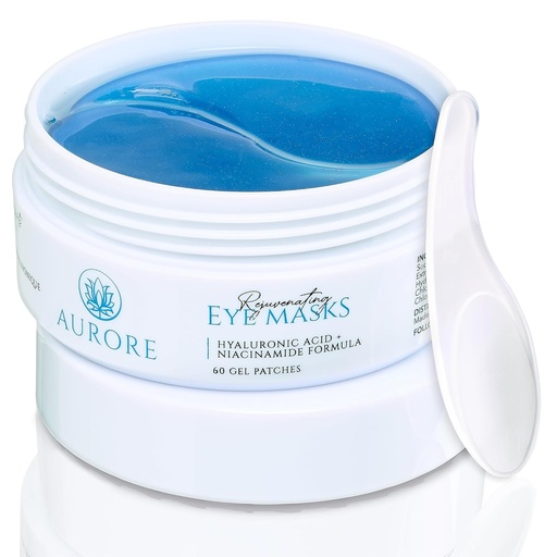 [BRSROAYDB56A2EI2] AURORE Under Eye Patches with Hyaluronic Acid, Collagen, Niacinamide - for Puffy Eyes, Dark Circles, Wrinkles, Fine Lines - Hydrating & Brightening, 30 pairs (60 gel patches) - Rejuvenating Eye Masks