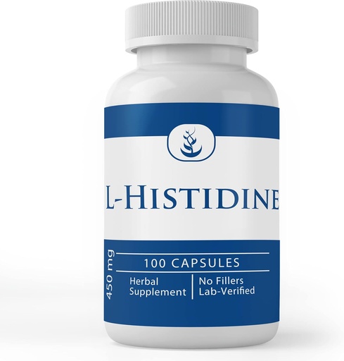 [BRSRMCYZDIIRQCTU] PURE ORIGINAL INGREDIENTS L-Histidine (100 Capsules) Always Pure, No Additives Or Fillers, Lab Verified