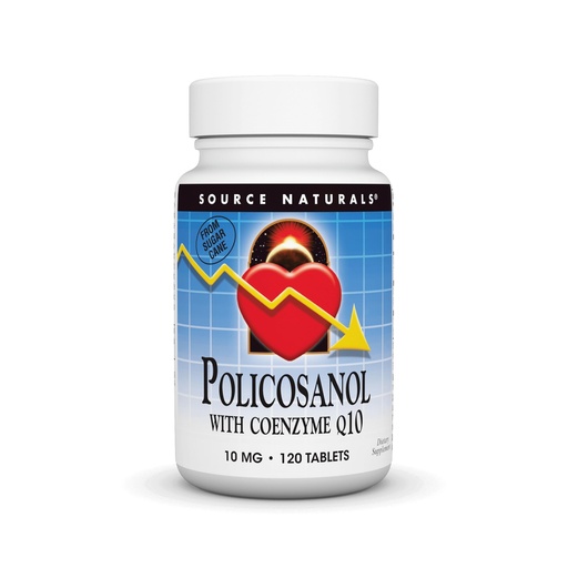 [BRSWIYQOAUMRA3D4] Source Naturals Policosanol with Coenzyme Q10, 10 Mg -120 Tablets