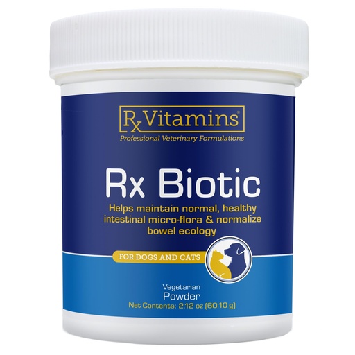 [BRSROBI7DN6AIH3D] Rx Vitamins Rx Biotic - Probiotic Powder for Dogs and Cats - Cat Digestive Support & Probiotic for Dogs Gut Health - Dog Probiotics for Digestive Health - 2.12oz