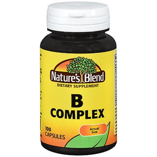 [BRSWIYYOAEFGI2I5] Natures Blend Nature's Blend B Complex Capsules, 100 Caps