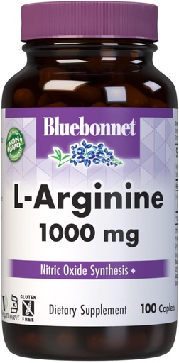 [BRSWIYYPDMNBOGDK] Bluebonnet LArginine 1000 Mg Vitamin Kapseln, 100 Zähler