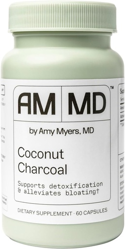 [BRSRMBA6BYNQAC3X] Capsules de charbon de coco de The Myers Way Protocol - Charbon, gaz naturel activé et soutien pour les effets de la moisissure/toxines - Supplément alimentaire 60 capsules, 30 portions - Dr Amy Myers