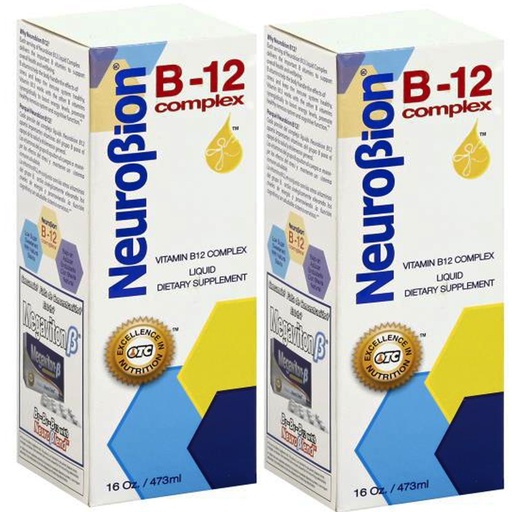 [BRSWECQ2OINBE3LP] Neurobion Vitamin B12 Complex 16 Oz Liquid Citrus Flavor 2 Pack