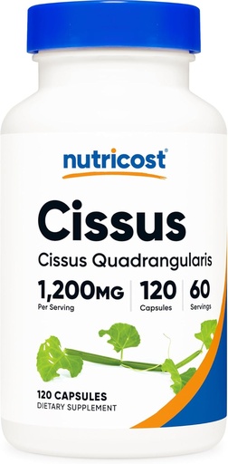 [BRSW2GA5DMDRMCD5] Nutricost Cissus Quadrangularis (1200mg) 120 Capsules - 60 Servings, Gluten Free, Non-GMO, y Vegetarian Friendly