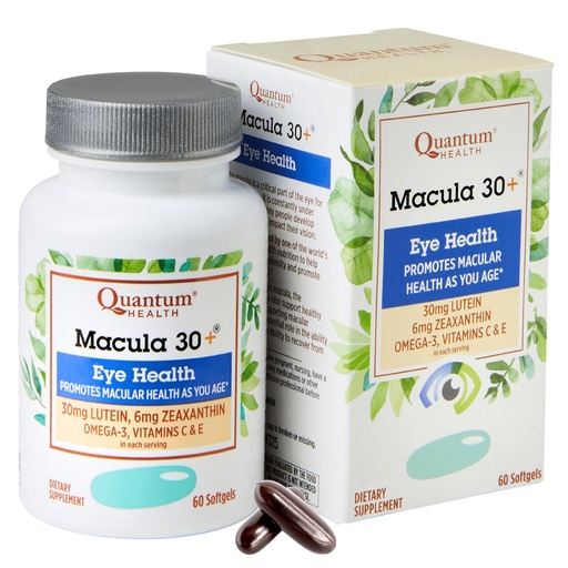 [BRSWGEIKBMNGEYAV] Quantum Health Macula 30+ Eye Health Supplement|Promotes Macular and Retinal Health as You Age|Formulated with Lutein, Zeaxanthin, Omega-3, and Vitamins C & E|60 Softgels, 30 Day Supply