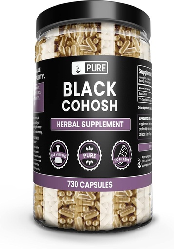 [BRSWYZQNOIIB6CIU] Pure Original Ingredients Black Cohosh (730 Capsules) No Magnesium Or Rice Fillers, Always Pure, Lab Verified