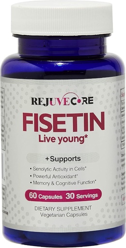 [BRSW22YCCJ6G2C35] Fisetin (60 cápsulas, 1 botella) - Celdas muertas limpias. Suplemento anti-envejecimiento.