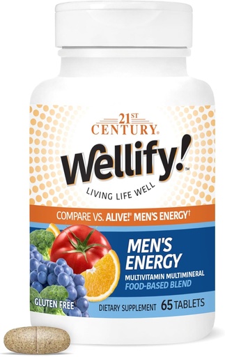 [BRSWGGQFOR4GOH34] 21 Century Wellify 's Energy Multivitaminai su mineralais, 65 Count