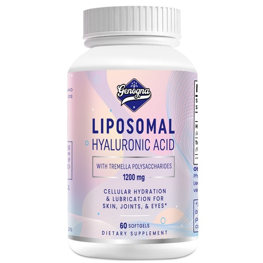 [BRSRMZYYDMCRUEL3] Liposomal Hyaluronic Acid Supplements 1000mg-High Bioavailable Dietary Hyaluronic Acid Capsules with Tremella Polysaccharides,Double Strength Skin Hydration,Joint Lubrication,1Pack