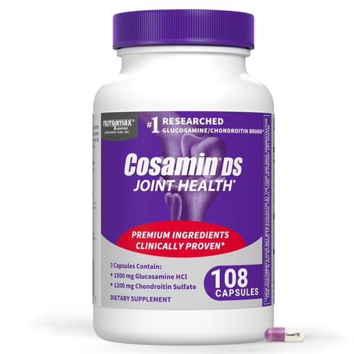 [BRSWIYTZOYBBGDDP] Nutramax Laboratories Cosamin® DS Joint Health Supplement with Glucosamine & Chondroitin for Adult Men & Women, Joint Supplement, 108 Capsules