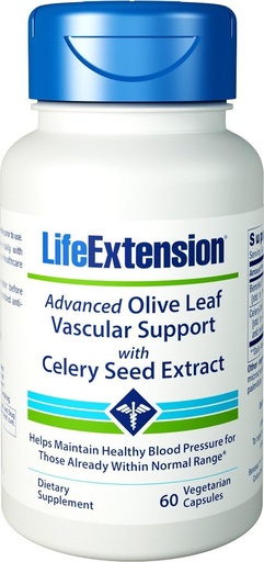 [BRSWKFQDBAAQMDLI] Advanced Olive Leaf Vascular Support with Celery Seed Extract 60 Vegetarian Capsules-Pack-3