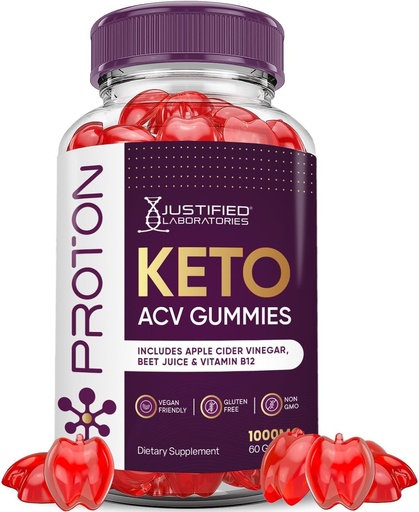 [BRSROBAHBUFWKG37] Justified Laboratories Proton Protein Keto ACV Gummies Advanced Formula 1000MG Proton Keto Gmmies Apple Cider Vinegar Boost Pomegranate Beet Juice Toz B12 Vegan Olmayan GMO 60 Gummys