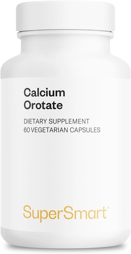 [BRSWIHQZBECRWCAZ] SuperSmart - Calcium Orotate with Magnesium Orotate 9:1 (Highly Bioavailable) - Advanced Teeth & Bones Strength Supplement | Non-GMO & Gluten Free - 60 Vegetarian Capsules