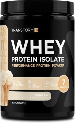 [BRSRAZIPA57QYCI7] TransformHQ Whey Protein Isolate (WPI) Vanilla Flavored 7 Services - Preformance Protein pulver
