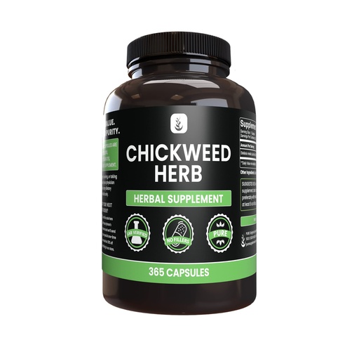 [BRSROYYNAQNBYE3P] Pure Original Ingredients Chickweed Herb, (365 Capsules), No Magnesium Or Rice Fillers, Always Pure, Lab Verified