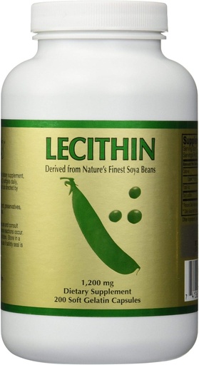 [BRSWKEY7BB7WK3TU] 3 Bottles Lecithin (200 Softgels/ 1200 mg/ bottle) by NCB