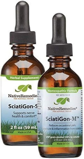 [BRSWKZTYBEPGKDQ5] Remedii native complete Sciatizon ComboPack - Toate Suplimentul Natural Herbal ajută la reducerea presiunii asupra nervilor sciatice și naturale Homeopatic Remedie reduce durerea, cramping și amorțeală