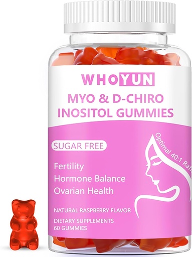 [BRSRA2YDPMBBSF3J] Inositol Gummies Sweet, myo-Inositol & D-Chiri Inosol 40:1 Princessplement for Women, Ferty, Hermone ดุลยภาพ, Ovarian Heal, 60 เคานต์