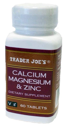 [BRSWIZQGOYPWMDDI] Trader Joe's Calcium Magnesium & Zinc, 60 Tablets