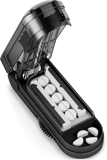 [BRSW2CQNBVYWOETD] DEPAD Pill Cutter Splitter для резки нескольких таблеток, регулируемый Pill Cutter Splitter для маленьких и крошечных таблеток с точным выравниванием, для маленьких или больших таблеток с острым безопасным лезвием