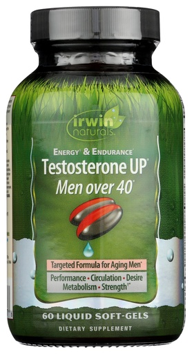 [BRSRMCA5BN5AYE3K] Irwin Naturals Energy '&' Endurance Testosterone Up Men Over 40 60 Sgels
