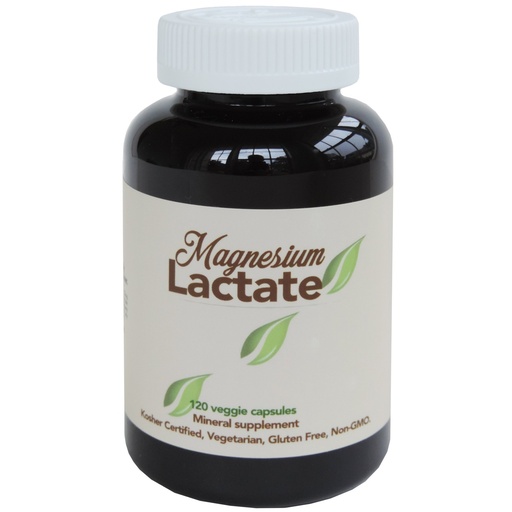 [BRSWKGIOCENRAED6] Magnesium Lactate 500 mg Per Serving - Small Easy-to-Swallow Vegetarian Capsules - High Absorption Formula - Doctor Formulated - Gluten Free-Made in USA - 120 Capsules
