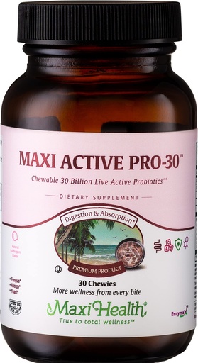 [BRSWGZIZBYBQ2F3K] Maxi Health® Kids Probiotic 30 Billion CFU, Bubble Gum (30 Count) | Kosher | 15-Strain Kids Probiotic | Digestive & Immune Support | Vegan · Bubble Gum Flavor | Doctor Formulated