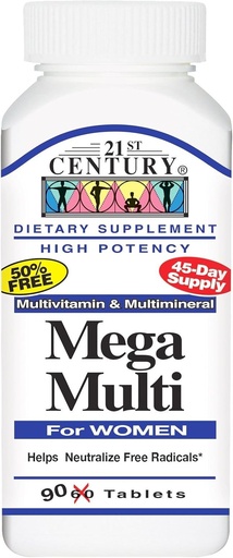 [BRSWIZAAOQHRQDLI] 21st Century Mega Multi for Women, 90 Tabs