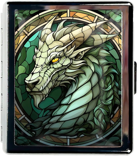 [BRSROCQQOJ6RSDY4] Travel Pill Organizer μικρή θήκη χάπι για ψώνια Απαραίτητα 7 ημέρες χαριτωμένο κουτί χάπι με καθρέφτη φορητό κουτί χάπι για τσέπη ή Purse Pill Containe ταξιδιωτικά δώρα (πράσινος δράκος)