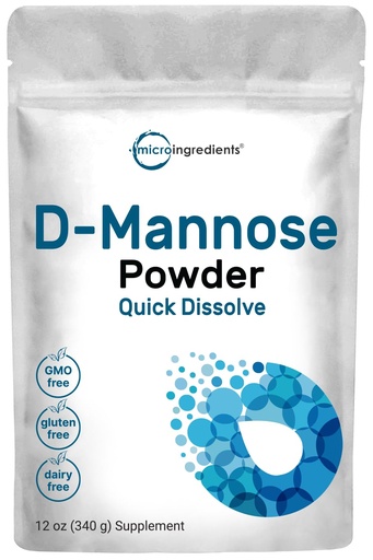 [BRSWKHT3C4HQI2D4] Micro Ingredients D Mannose Powder, Pure Mannose Supplement, Quick Water Soluble, Support Urinary Tract Cleanse & Bladder Health, Premium Mannose for Women and Men, Vegan Friendly.