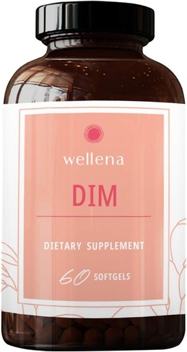 [BRSWYFD6PIFBQCY7] Wellena DIM Supplement by Magdalena, 100mg - All Natural Diindolylmethane, Estro Support, Maximum Absorption, Menopause Support, 60 Non-GMO Softgels That are Gluten Free, Dairy Free, Soy Free