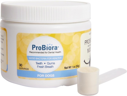 [BRSWIZY4OJ7REALG] Probiora for hunder | Hundeprobiotiske Supplement for oral behandling | Pet Probiotika for å redusere dårlig puste | Hunde Næringstilskudd for tannhelse | 30 Services (Jar)