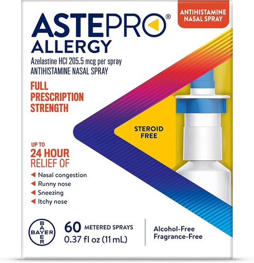 [BRSW2AQ7CMNAAD3G] A Stepro Allergy Nasal Spress, 24Hour Allergy, Steero- Free Antihistamine, 60 bình xịt
