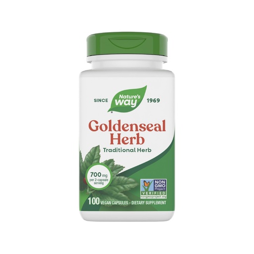 [BRSWIYQZARYQOADI] Nature's Way Premium Herbal Goldenseal Herb 800 mg per Serving 100 Vcaps