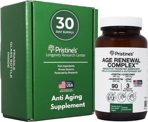 [BRSROFD2C4AQYAD7] Ikä Uudistaminen Complex & Anti-aging supplement - Cellular renewing Autophagy Aid Senolyyttinen - Fisetiini, Quercetin, Curcumin, Sinkki - 90 kapselia 30 päivän toimitus - sydän, iho, ja yleinen hyvinvointi tuki