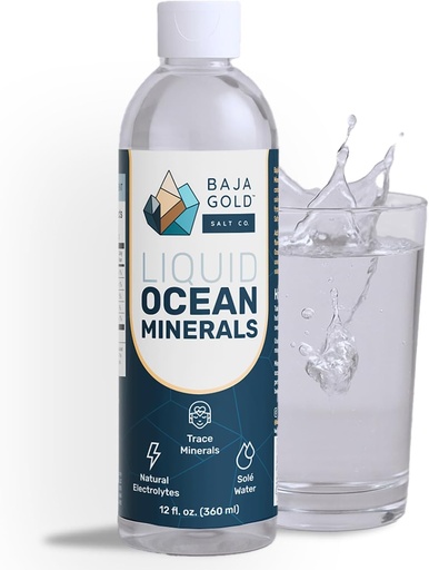 [BRSROEAHBMNBY2DG] Baja Gold Liquid Trace Mineral Drops – Pure Ocean-Based Minerals for Water & Food | Unrefined Electrolytes for Balanced Taste | Mineral-Rich Saline Solution & Oral Cleanse | 12 fl oz, 90-Day Supply.