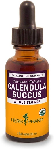 [BRSWIYTYC4BBSCTM] 허브 Pharm 인증 유기 Calendula Succus 액체 Topical Extract for Minor Pain Support - 1 Ounce