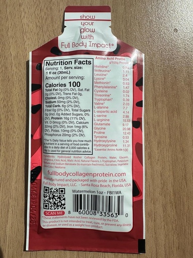 [BRSRMZL4BACWCYA6] Liquid Collagen Protein Supplement 16,000mg (16g) of Hydrolyzed Collagen Peptides Types I & III for Healthy Hair, Skin, Nails & Joints, 1oz Packet (Trial Pack - 2 of Each Flavor)