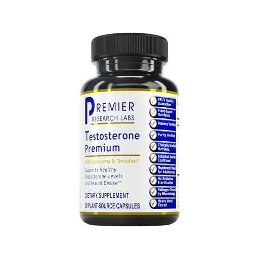 [BRSWYBABDJ7Q4CQ3] Premier Research Labs Testosterone Premium - Testosterone Supplement for Men, All Natural Testosterone Complex, Premier Labs Testosterone Support, Fenugreek, Cordyceps & Maca - 90 Vegetarian Capsules