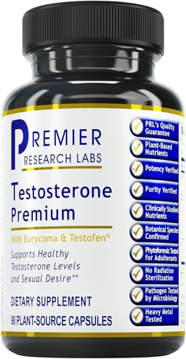 [BRSWYBABDJ7Q4CQ3] Premier tyrimų Labs Testosteronas Premium - Testosteronas Priedas vyrams, Visi natūralūs testosterono kompleksas, Premier Labs testosterono parama, Fenugreek, Cordyceps & Maca - 90 Vegetarinis kapsulės